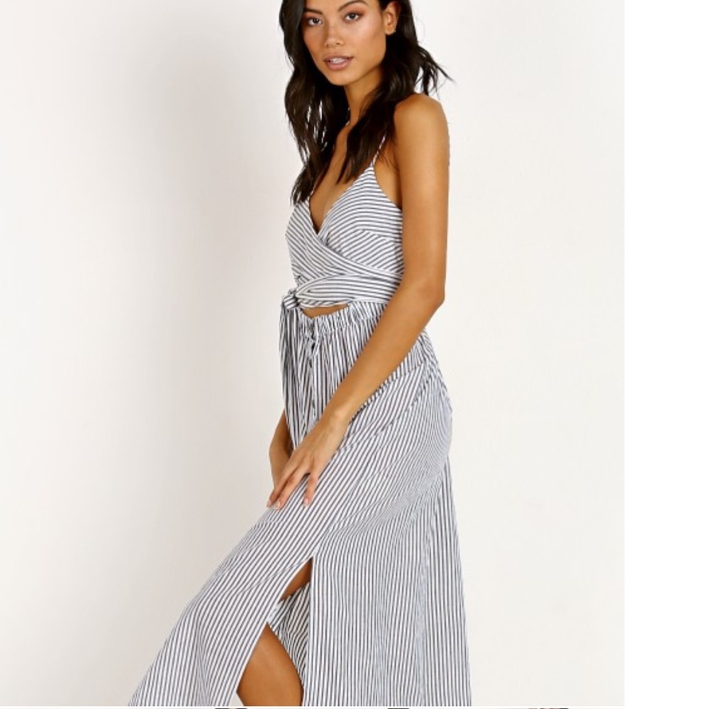 Mara Hoffman Thora Stripe Wrap Front Dress - Picture 3 of 11